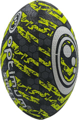 STREET RUGBY BALL - BLACK/YELLOW - MIDI