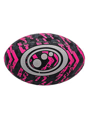 Street Rugby Ball Size 5 – Black/Pink, Durable, Grip, Hard Surfaces