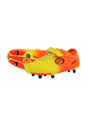 Junior Ignisio 6 Stud Football Boots – Yellow Orange Easy Fasten Fit