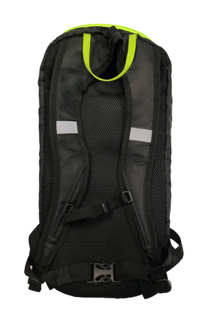 Optimum Hi-Viz 8L reflective cycling backpack, hydration-ready hi-visibility feature graphic - Optimum