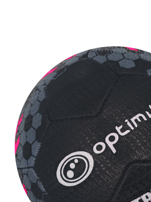 Street Football Size 3 – Black/Pink, Durable, Grip, Street Play - Optimum