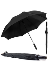 Large Automatic Umbrella Black – Windproof, Reinforced, Travel Use