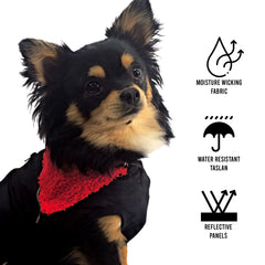 Waterproof Dog Jacket – Fleece Lining, Adjustable High Collar, Reflective