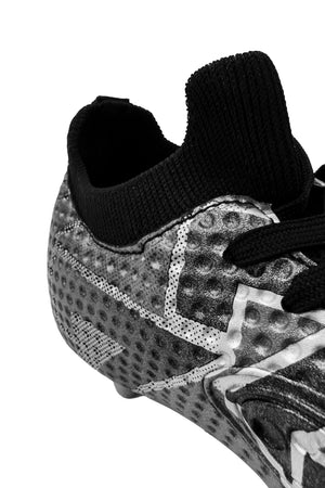 Close-up of the heel collar and laces of the Aztec rugby boot