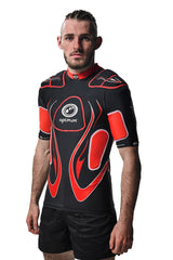 Inferno Rugby Shoulder Pads Top with EVA Protection & Lycra Fit