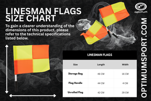Optimum Linesman Flag With Carry Bag- High Visibility, Durable, and Reliable - Essential Equipment for Referees Pack of 2, Yellow/Orange - Optimum
