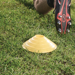 50 Durable Marker Cones & Carrier for Football Training - High Visibility