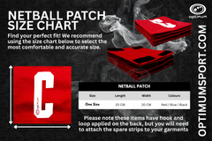 Netball Patches – Lightweight, Adjustable, Bold Lettering, 14-Pack