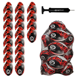 Optimum Bulk Razor Rugby Ball in Red — pack of 20 with free pump and carrier
