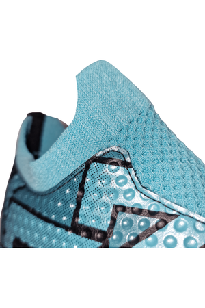 Close-up of the heel collar and textured upper of the Aztec laceless boot