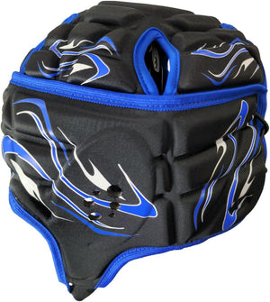 Inferno Rugby Headguard Blue – Durable, Breathable, Secure Fit - Optimum