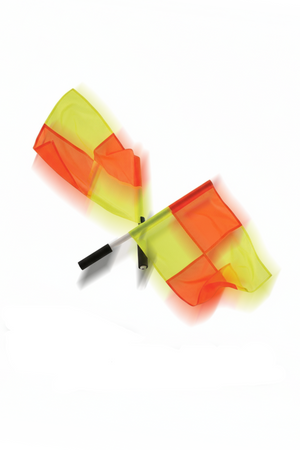 Optimum Linesman Flag With Carry Bag- High Visibility, Durable, and Reliable - Essential Equipment for Referees Pack of 2, Yellow/Orange - Optimum