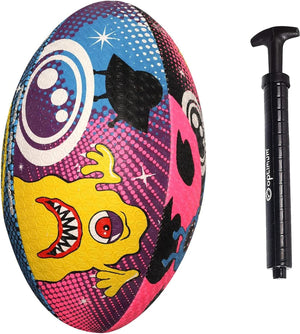 Cartoon Rugby Ball – Illustrated Kids' Training Ball, Multiple Designs - Optimum