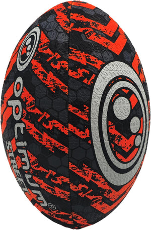 Optimum Street Rugby Ball Black/Orange Size 5