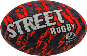 Optimum Street Rugby Ball Black/Orange Midi