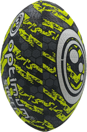 Optimum Street Rugby Ball Black/Yellow Size 5