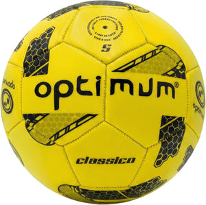 Optimum Classico Football in Fluro Yellow, size 5 match and training ball