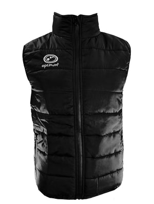 Quilted Puffer Gilet Black – Lightweight Water-Resistant Vest - Optimum