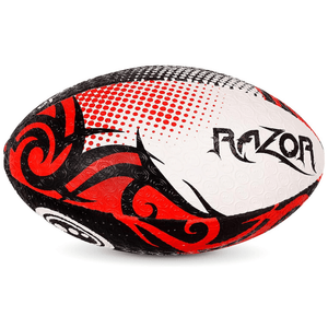 Optimum Razor Rugby Ball in Black/Red