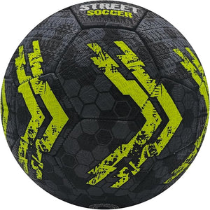 Street Football Size 4 – Black/Yellow, Durable Grip for All Surfaces - Optimum