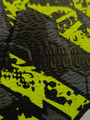 Street Rugby Ball Size 4 – Black/Yellow, Durable, High Visibility - Optimum