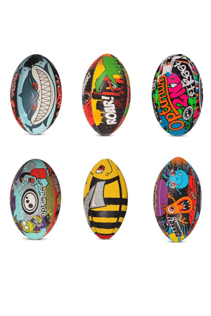 Cartoon Rugby Ball – Illustrated Kids' Training Ball, Multiple Designs - Optimum
