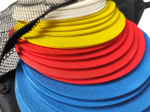 Flat Disc Training Markers – 20 Pack, Non-Slip 8" for Sports & Fitness - Optimum