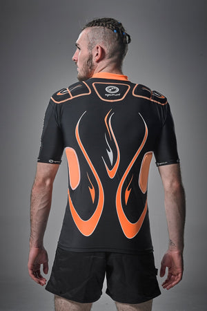 Inferno Rugby Shoulder Pads Top with EVA Protection & Lycra Fit - Optimum