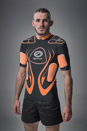 Inferno Rugby Shoulder Pads Top with EVA Protection & Lycra Fit - Optimum