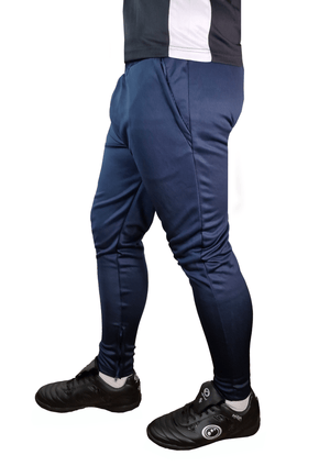 Tempo Skinny Tapered Tracksuit Bottoms – Navy, Stretch, Durable - Optimum