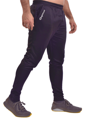 Tempo Skinny Tapered Tracksuit Bottoms – Navy, Stretch, Durable - Optimum