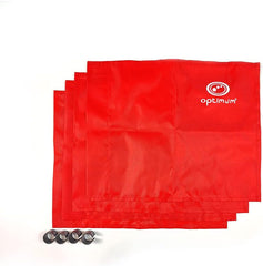 Red Corner Flag Lightweight Polyester Sports Field Marker - Optimum