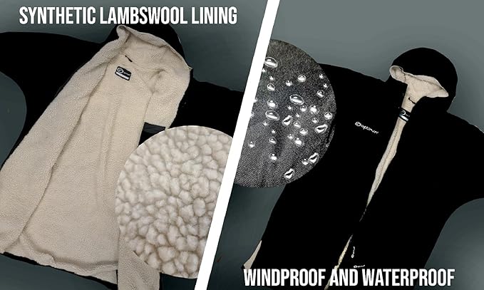Drywrap Long Sleeve Changing Robe – Waterproof, Windproof, Fleece-Lined - Optimum