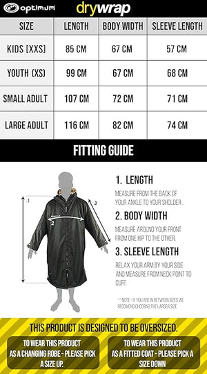 Drywrap Long Sleeve Changing Robe – Waterproof, Windproof, Fleece-Lined - Optimum