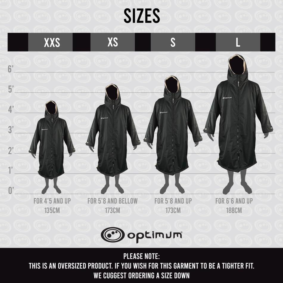 Drywrap Long Sleeve Changing Robe – Waterproof, Windproof, Fleece-Lined - Optimum