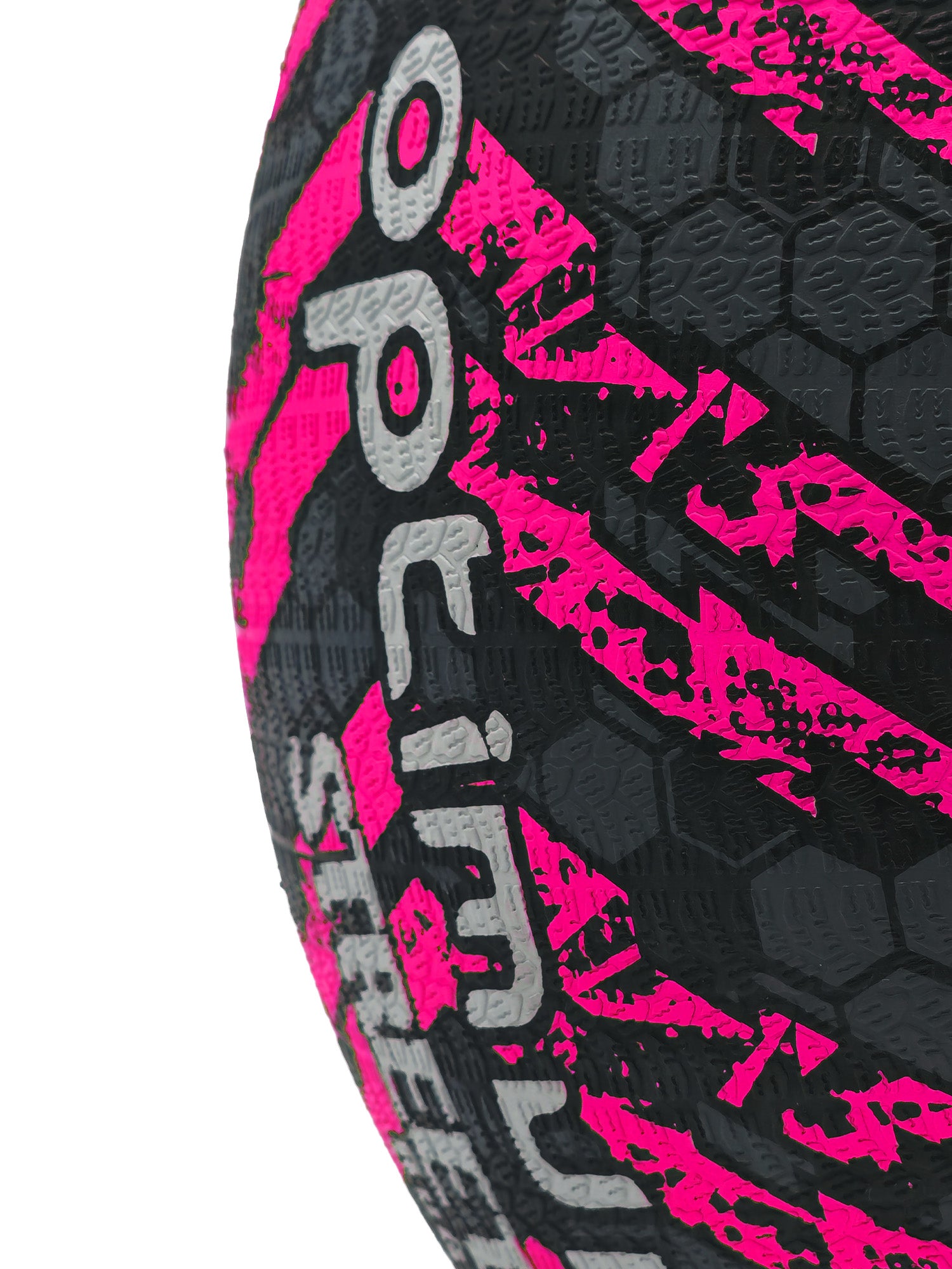 Street Rugby Ball Size 4 – Black/Pink, Durable, Grip, Hard Surfaces