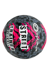 Street Netball Size 4 – Black/Pink, Durable, All-Weather Grip