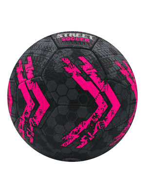Street Football Size 5 – Black/Pink, Durable, Control, High Visibility - Optimum