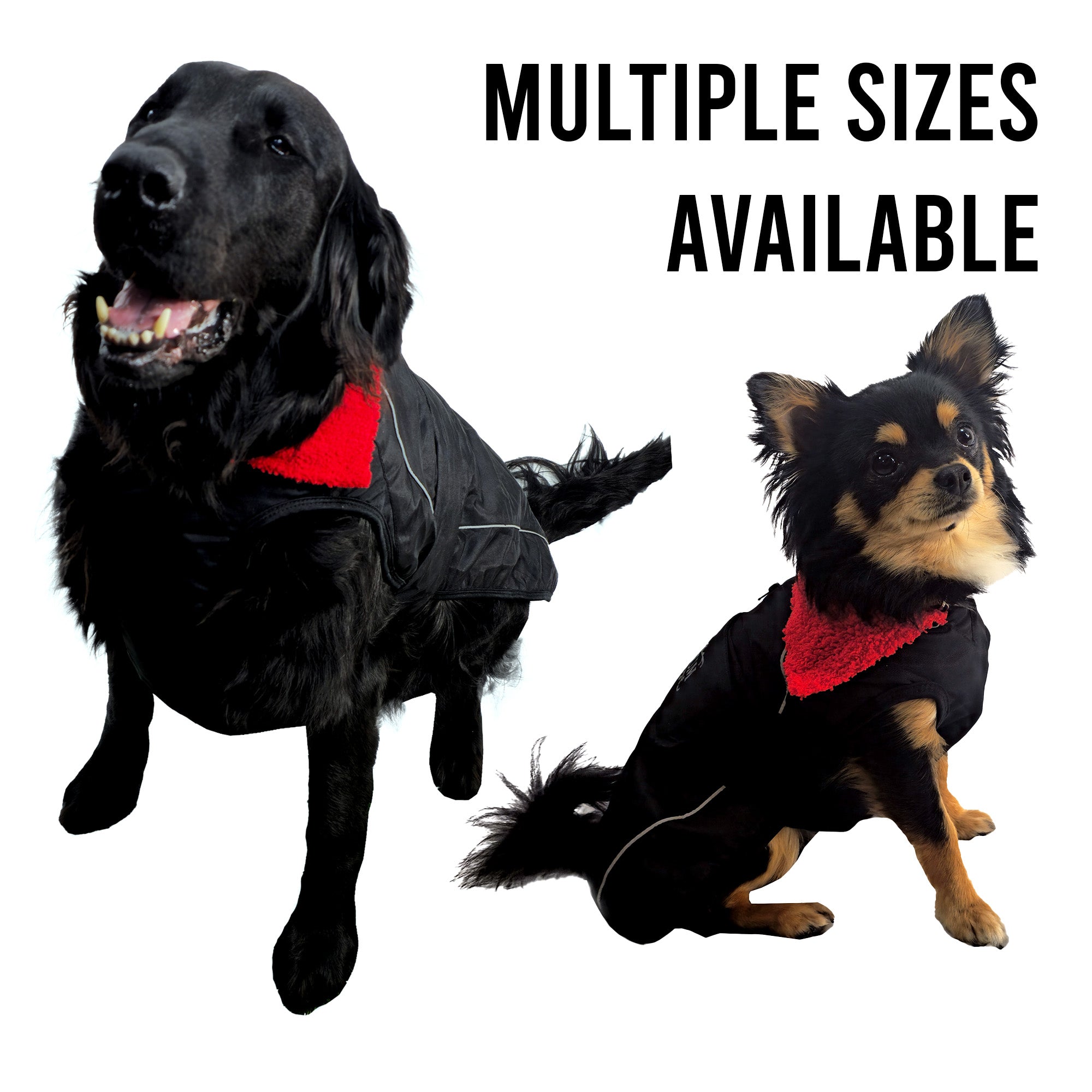 Waterproof Dog Jacket – Fleece Lining, Adjustable High Collar, Reflective - Optimum