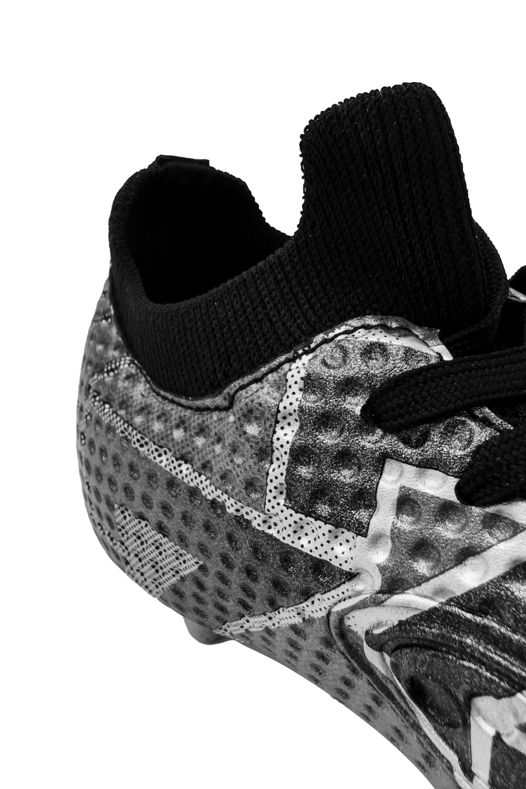 Close-up of the heel collar and laces of the Aztec rugby boot