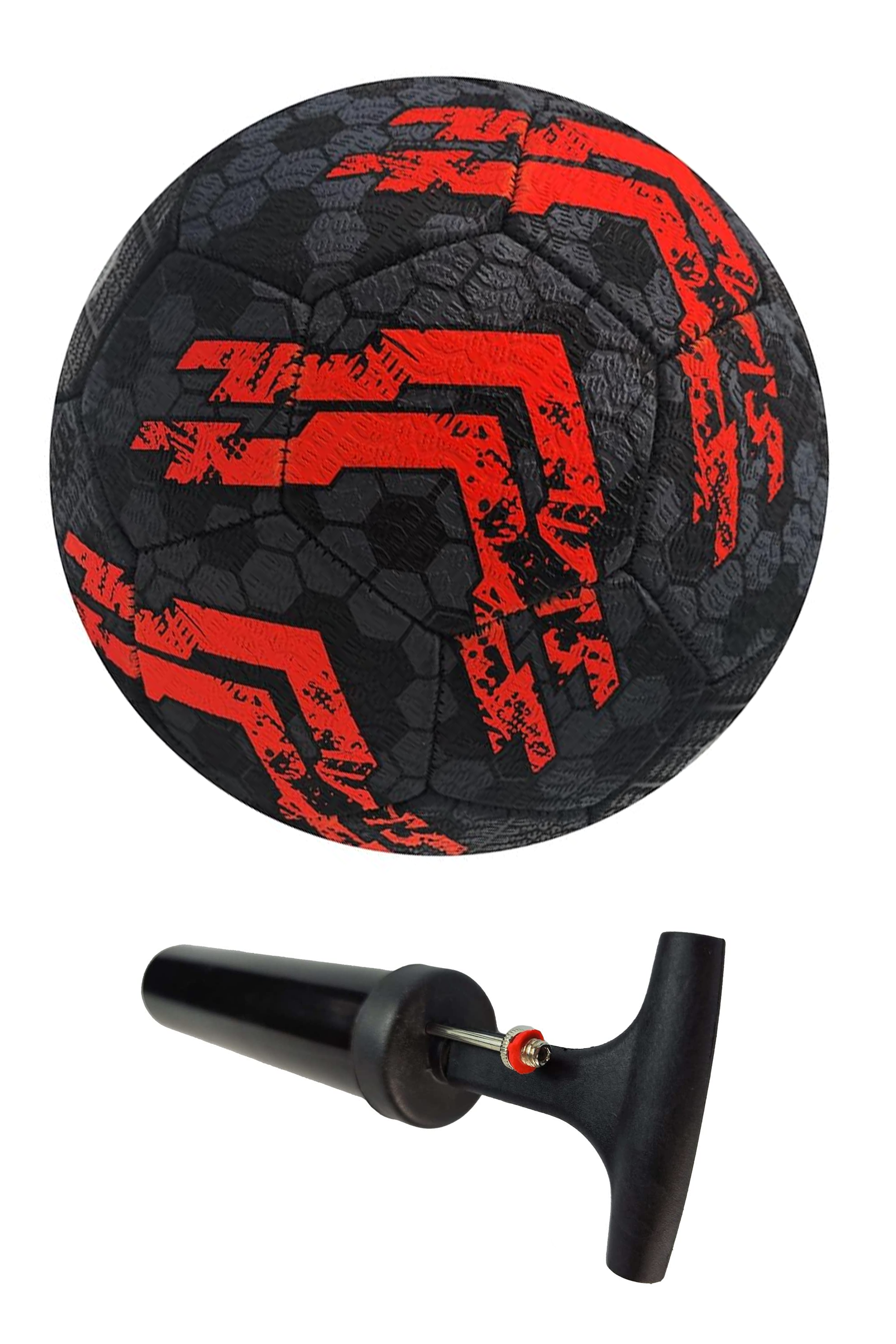 Street Football Size 3 – Black/Orange, Durable Grip Ball for All Surfaces - Optimum