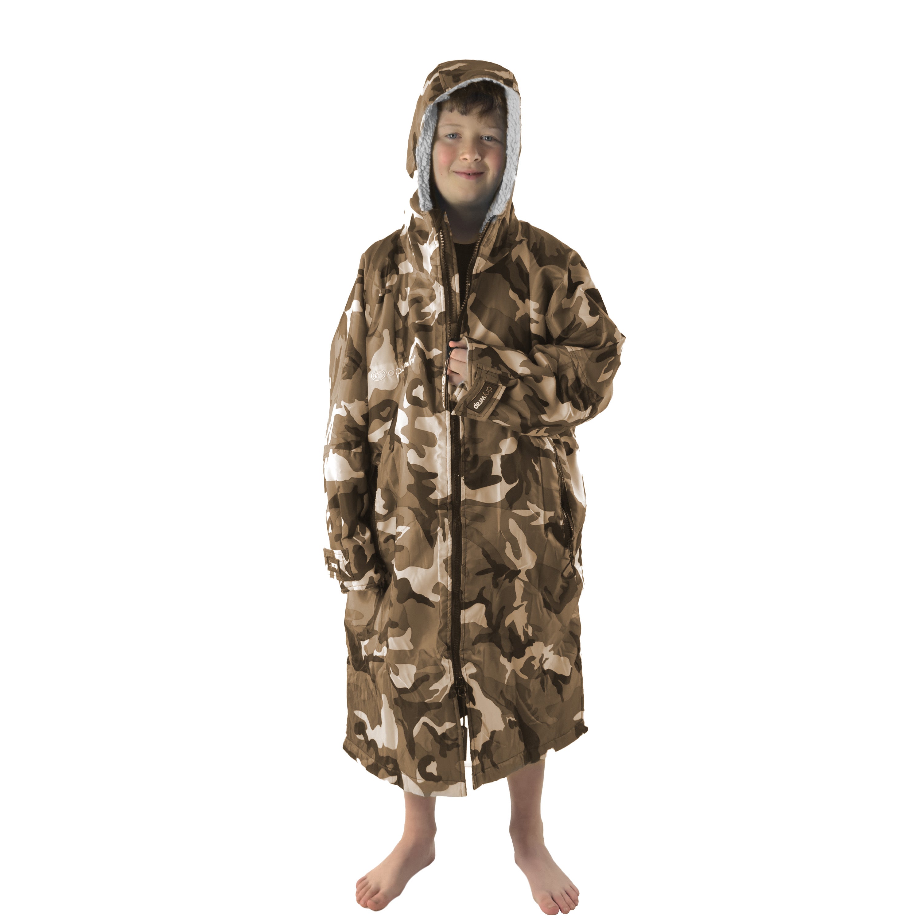 Drywrap Long Sleeve Changing Robe – Waterproof, Windproof, Fleece-Lined