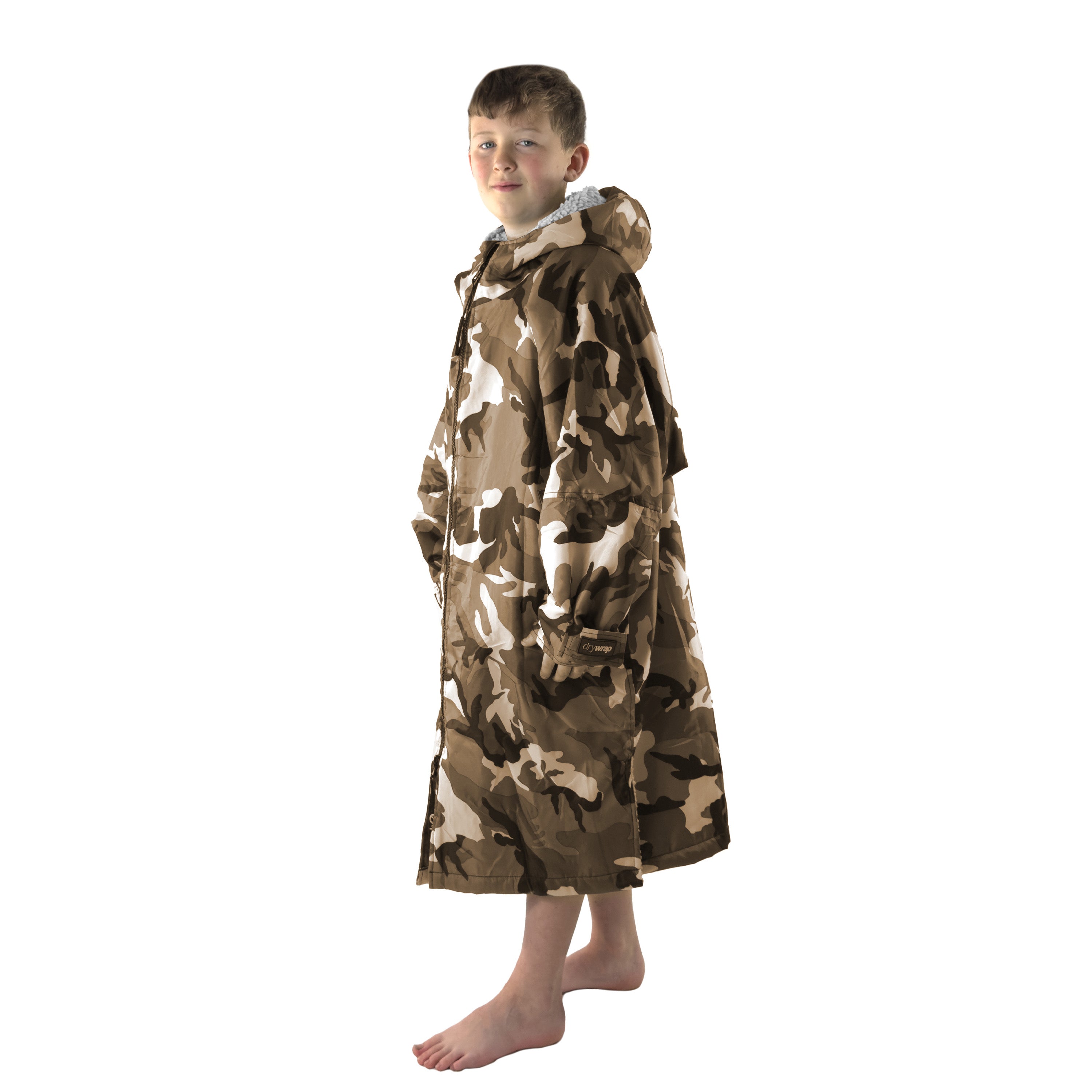 Drywrap Long Sleeve Changing Robe – Waterproof, Windproof, Fleece-Lined