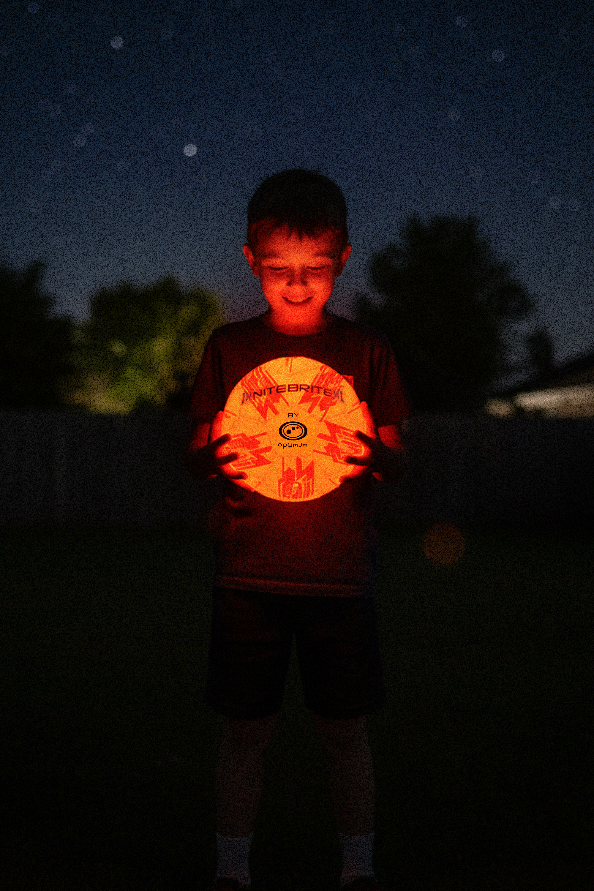 Optimum LED Light-Up Football Ball Size 5 – Glow in The Dark Soccer | Motion Activated with Auto-Off | Durable Water-Resistant Night Play | Pump & Spare Batteries Included | UK Brand
