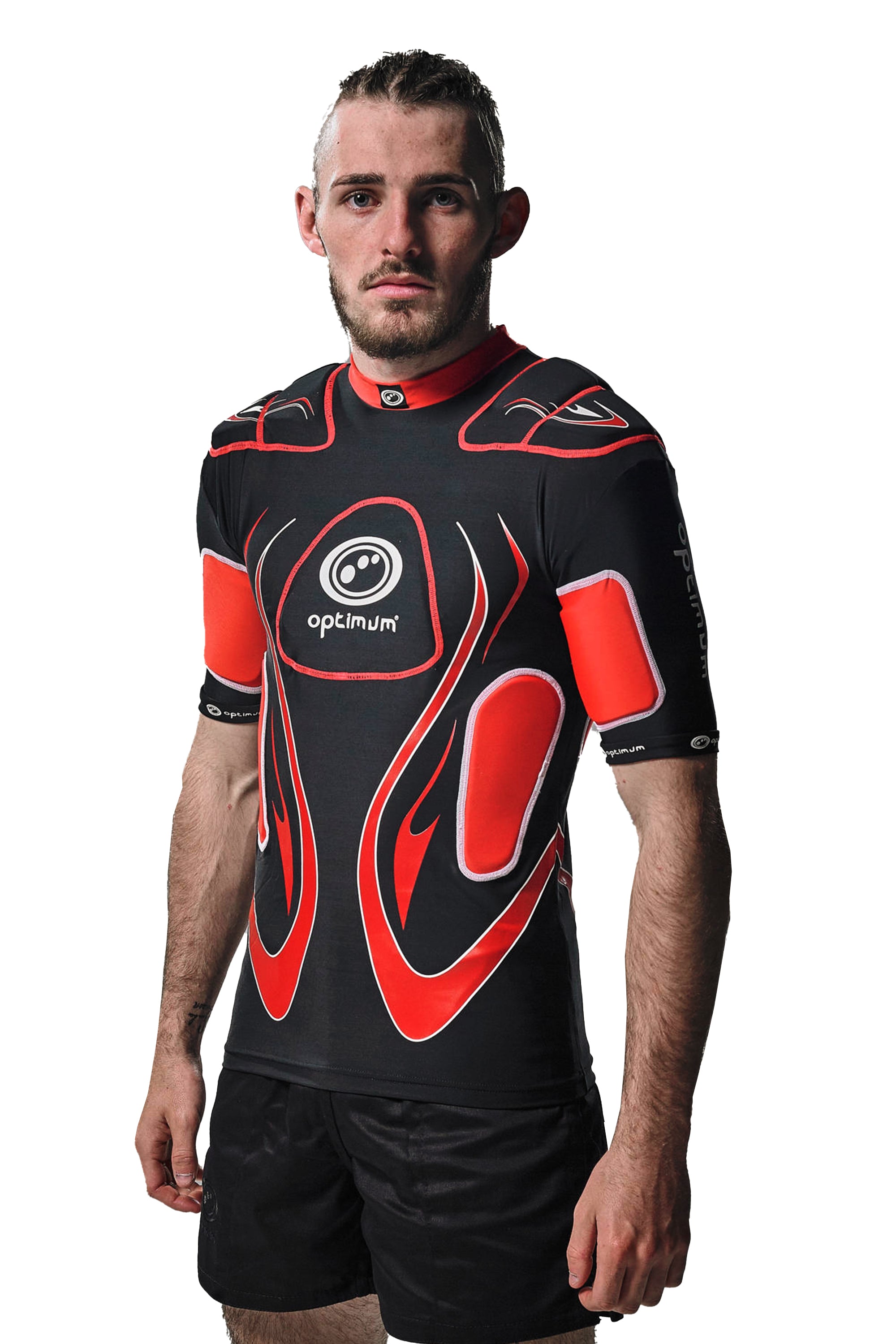 Inferno Rugby Shoulder Pads Top with EVA Protection & Lycra Fit - Optimum