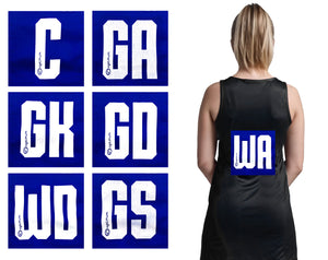 Netball Patches – Lightweight, Adjustable, Bold Lettering, 14-Pack - Optimum