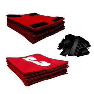 Netball Patches – Lightweight, Adjustable, Bold Lettering, 14-Pack - Optimum