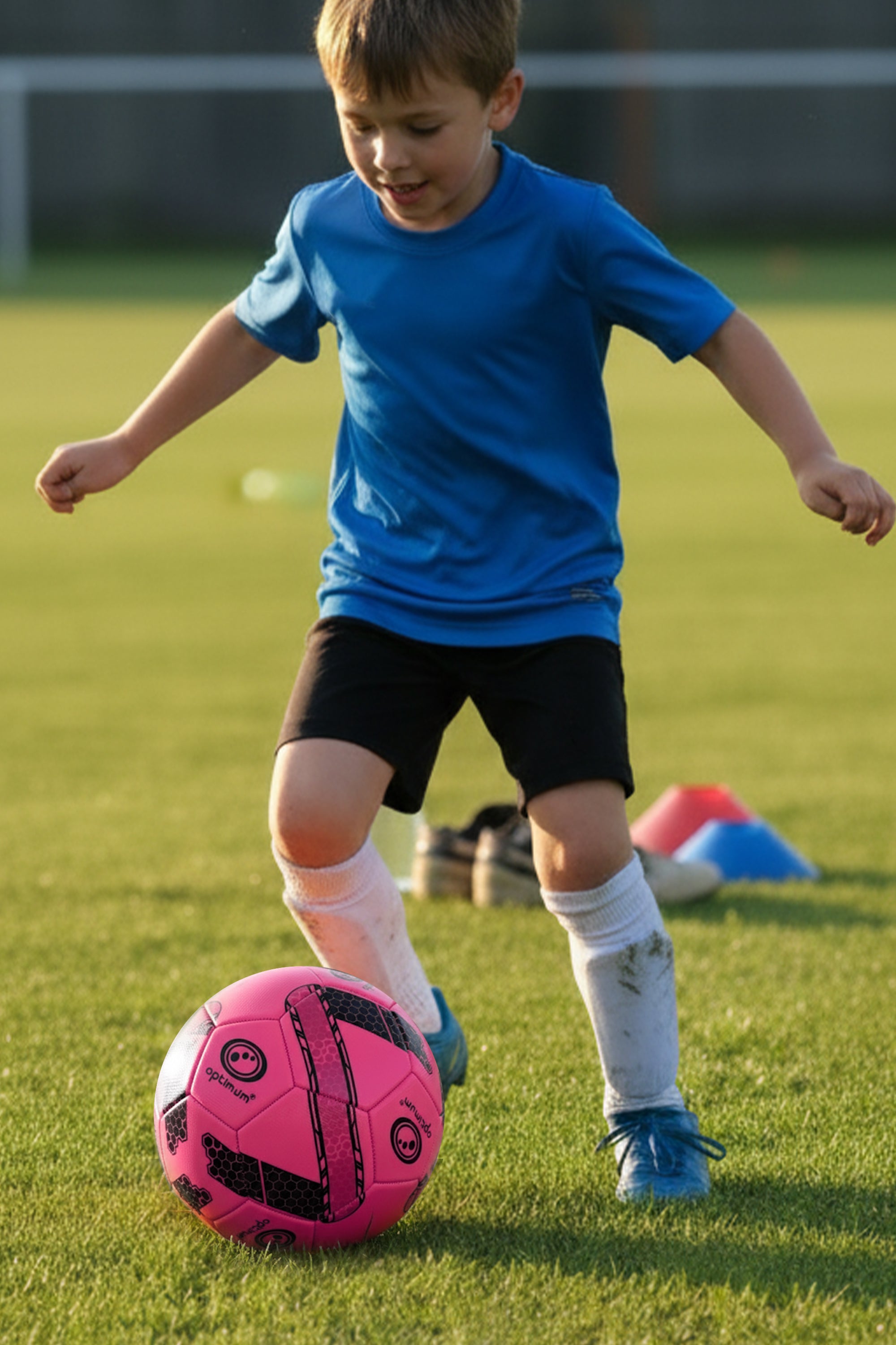 Optimum Classico Fluro Football - Orange / Yellow / Pink