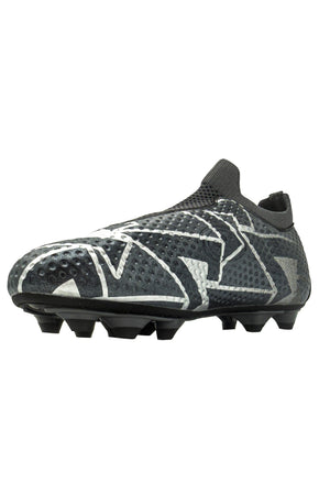 Side profile of the Aztec laceless boot showing the black knit collar and silver Optimum logo
