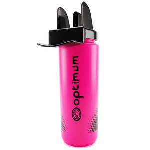 Optimum Aqua Spray water bottle in pink with black flip spray cap - Optimum Sport